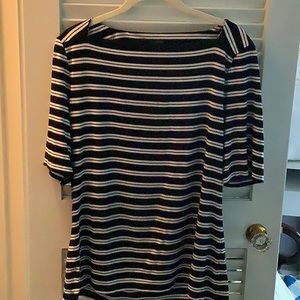 Black and white striped top